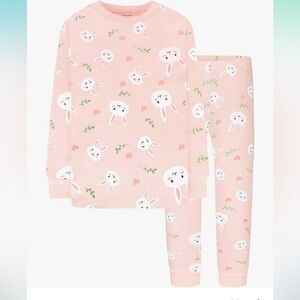 Pink Bunny Easter Pajamas 5T